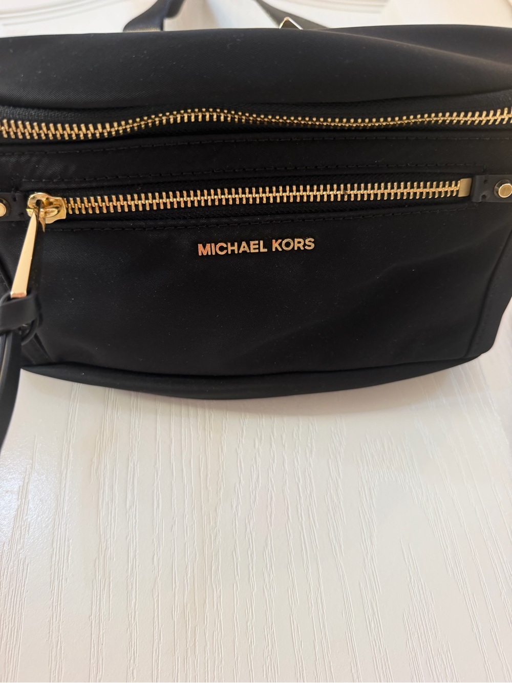 Michael Kors Black Nylon Belt Bag with Gold Hardware - Picture 6 of 6